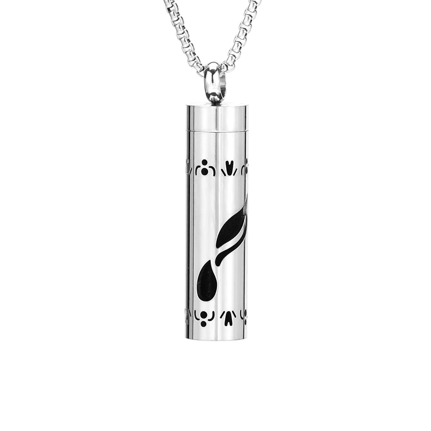 Aromatherapy Silver Stainless Steel Locket Necklace – Diffuser Jewelry for Men & Women