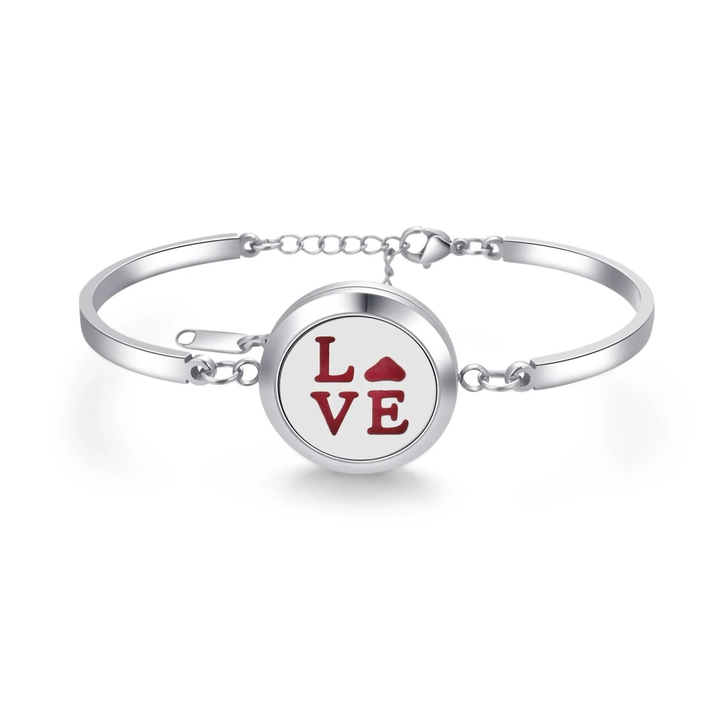 Aromatherapy Silver Stainless Steel Bracelet – Diffuser Jewelry for Men & Women