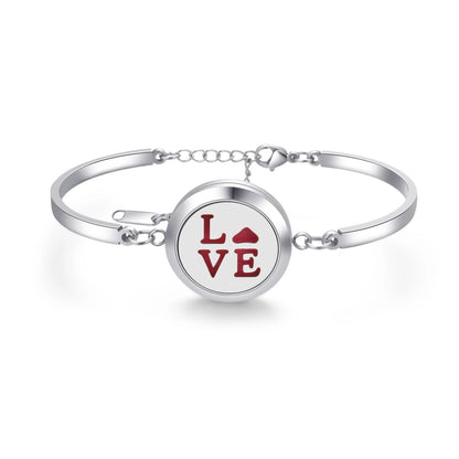 Aromatherapy Silver Stainless Steel Bracelet – Diffuser Jewelry for Men & Women