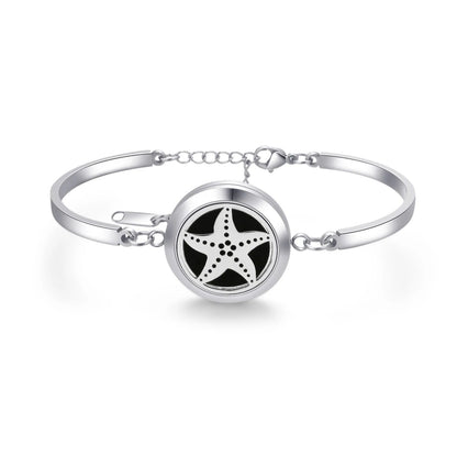 Aromatherapy Silver Stainless Steel Bracelet – Diffuser Jewelry for Men & Women