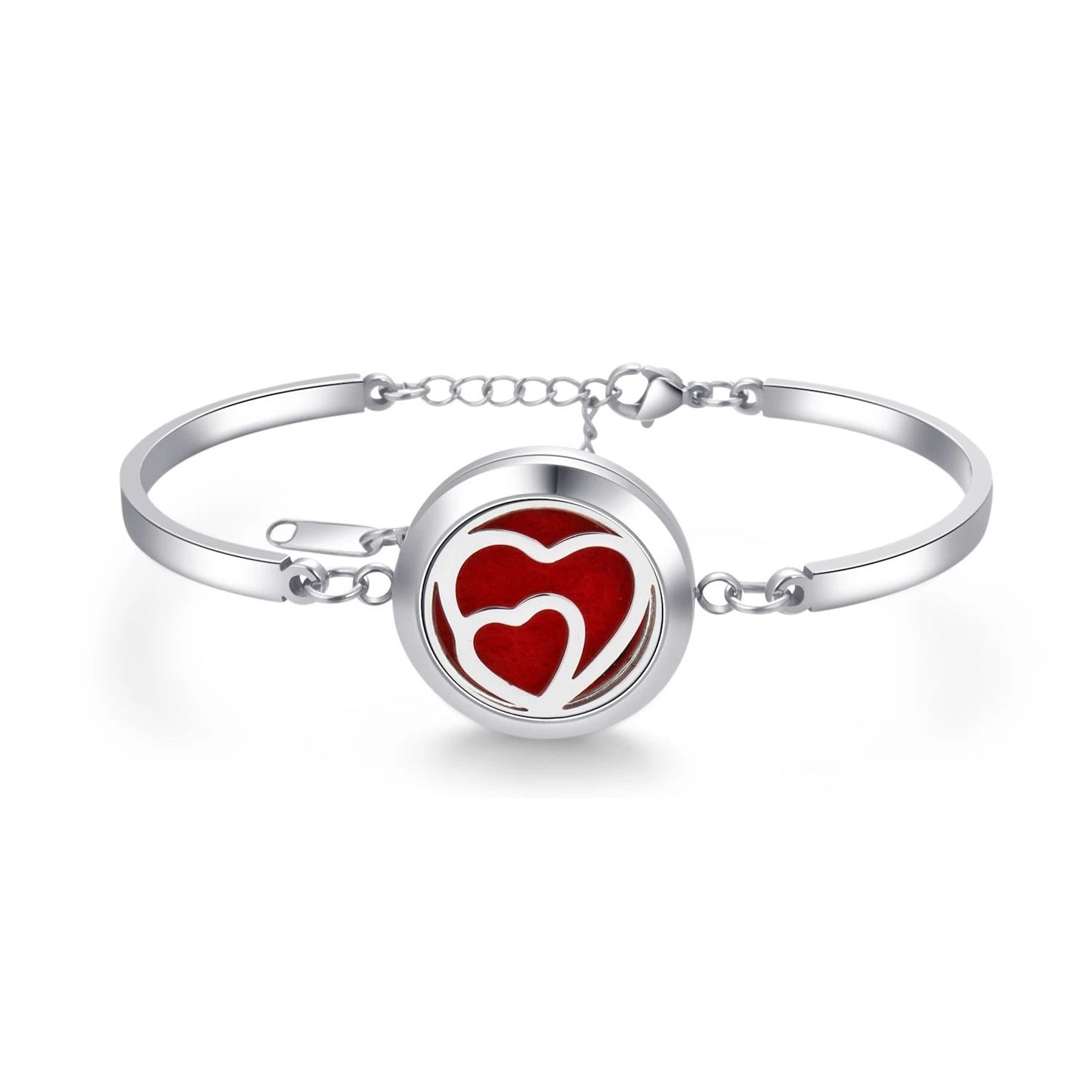 Aromatherapy Silver Stainless Steel Bracelet – Diffuser Jewelry for Men & Women