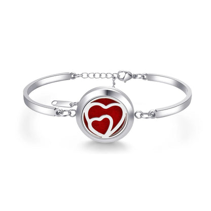 Aromatherapy Silver Stainless Steel Bracelet – Diffuser Jewelry for Men & Women