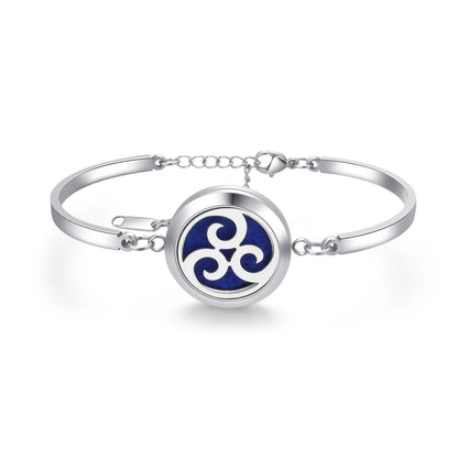 Aromatherapy Silver Stainless Steel Bracelet – Diffuser Jewelry for Men & Women