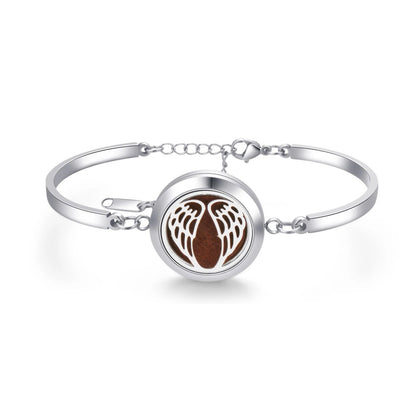 Aromatherapy Silver Stainless Steel Bracelet – Diffuser Jewelry for Men & Women