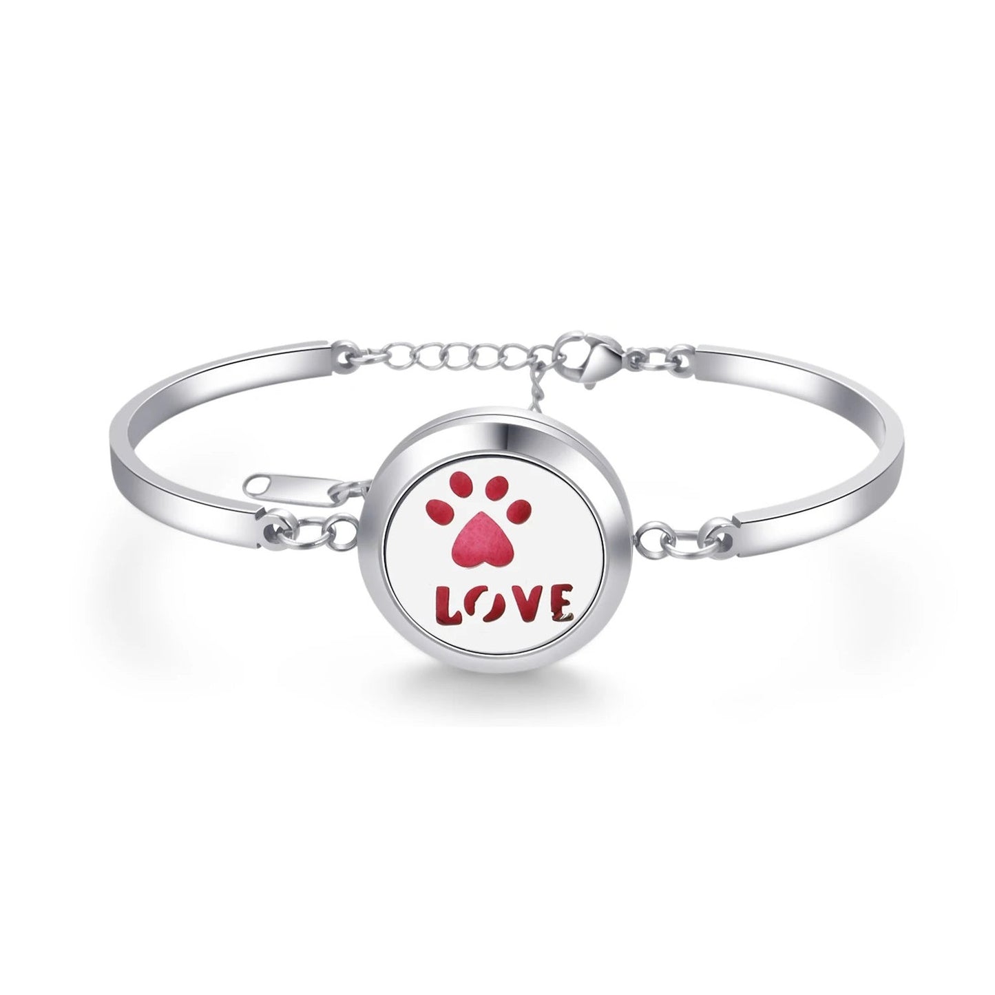 Aromatherapy Silver Stainless Steel Bracelet – Diffuser Jewelry for Men & Women