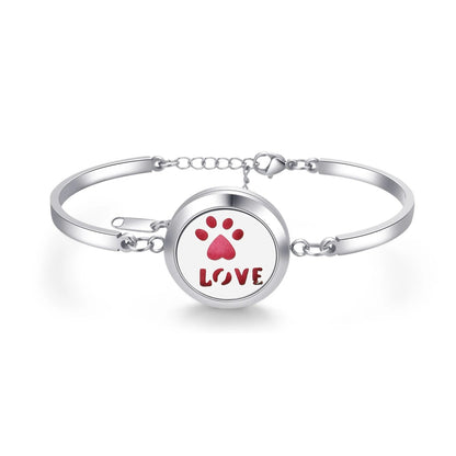 Aromatherapy Silver Stainless Steel Bracelet – Diffuser Jewelry for Men & Women