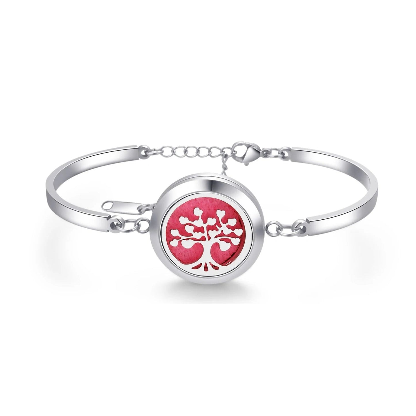 Aromatherapy Silver Stainless Steel Bracelet – Diffuser Jewelry for Men & Women