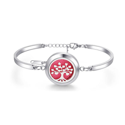 Aromatherapy Silver Stainless Steel Bracelet – Diffuser Jewelry for Men & Women