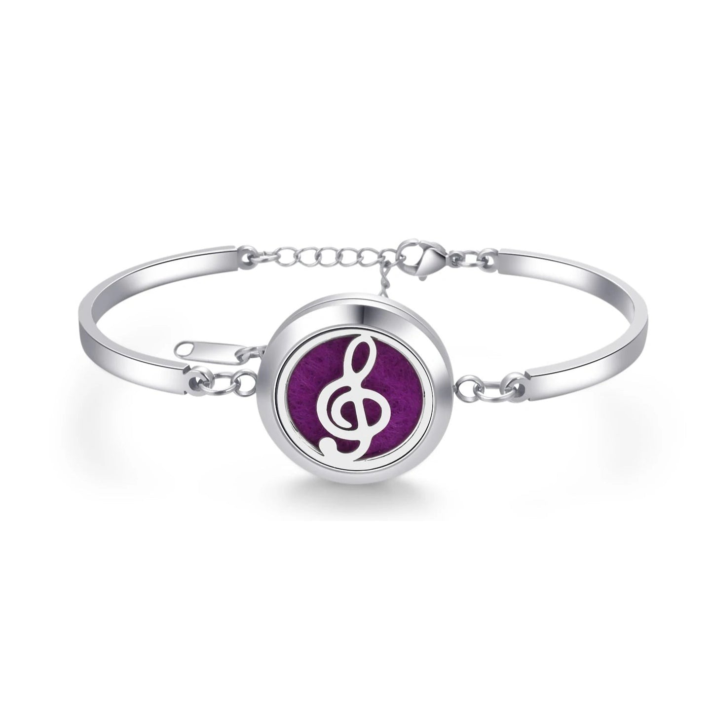 Aromatherapy Silver Stainless Steel Bracelet – Diffuser Jewelry for Men & Women