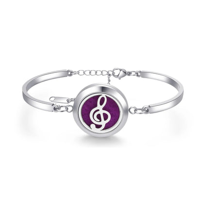 Aromatherapy Silver Stainless Steel Bracelet – Diffuser Jewelry for Men & Women