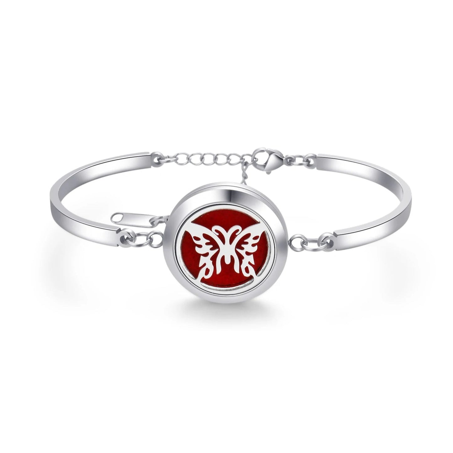 Aromatherapy Silver Stainless Steel Bracelet – Diffuser Jewelry for Men & Women