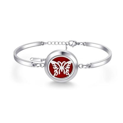 Aromatherapy Silver Stainless Steel Bracelet – Diffuser Jewelry for Men & Women