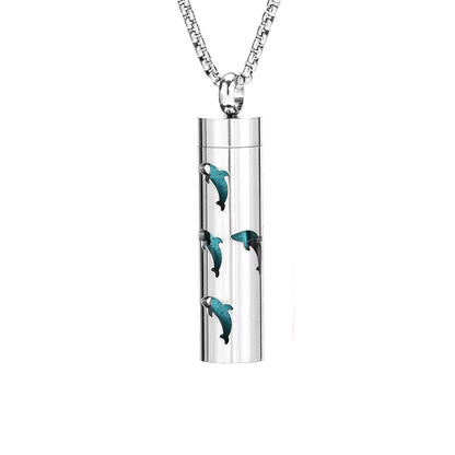 Aromatherapy Silver Stainless Steel Locket Necklace – Diffuser Jewelry for Men & Women