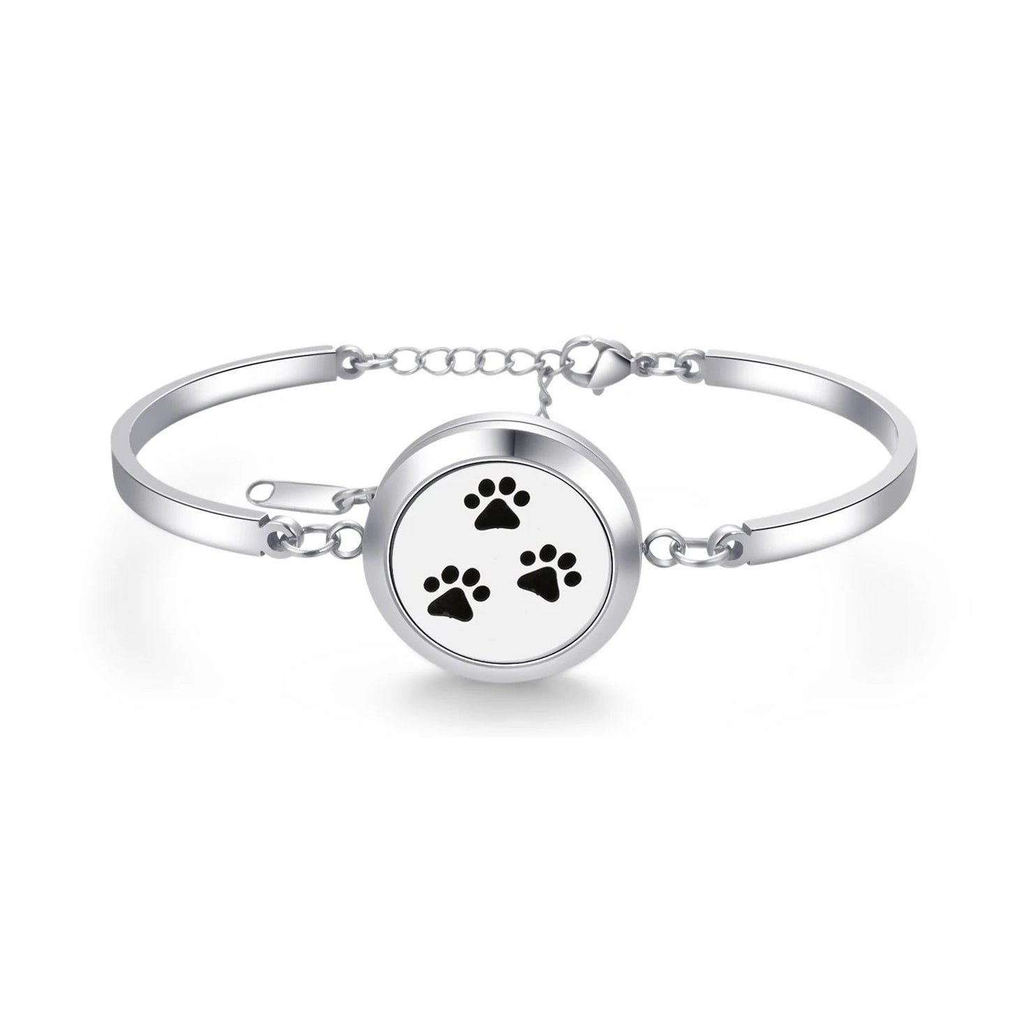 Aromatherapy Silver Stainless Steel Bracelet – Diffuser Jewelry for Men & Women
