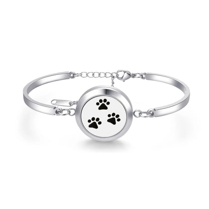 Aromatherapy Silver Stainless Steel Bracelet – Diffuser Jewelry for Men & Women
