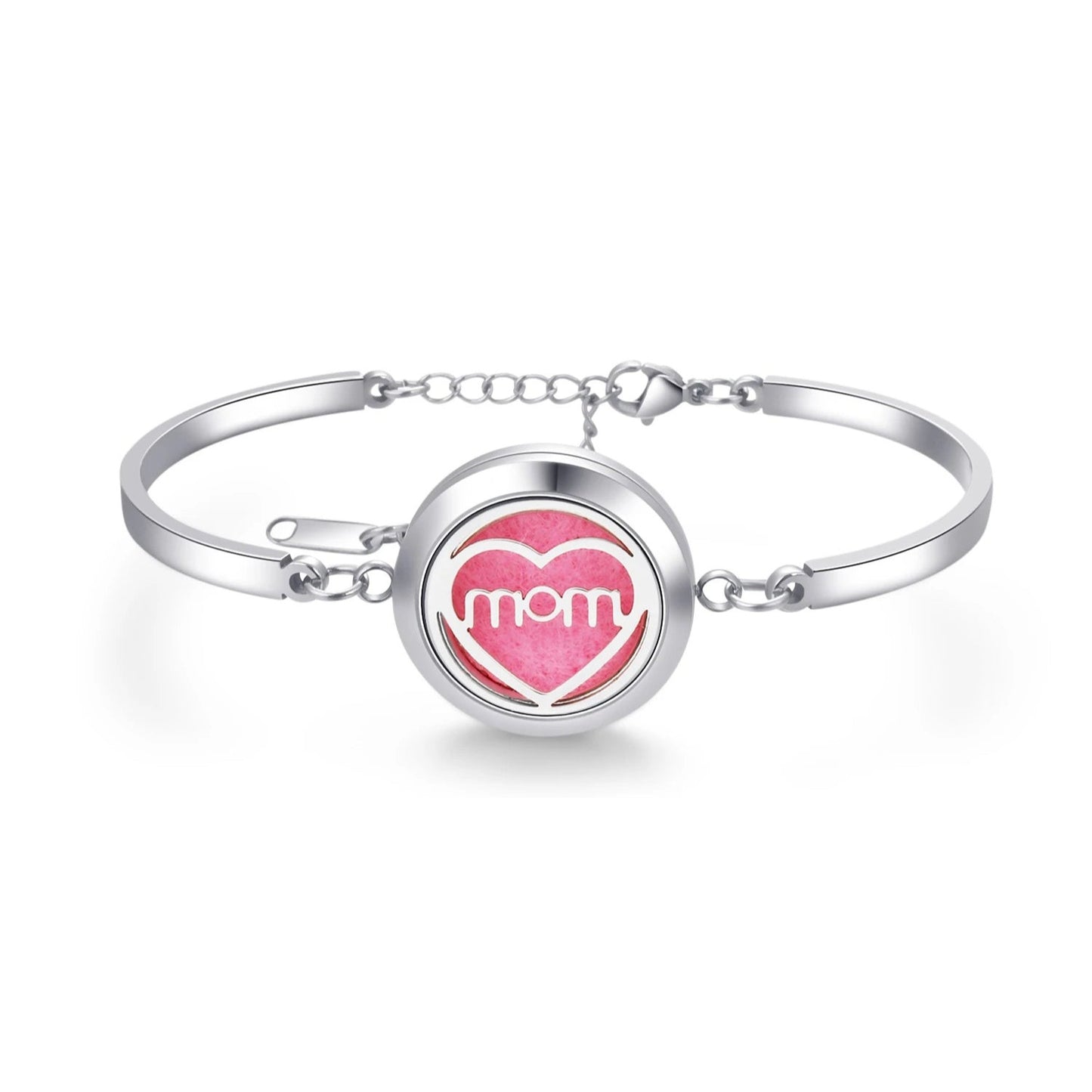 Aromatherapy Silver Stainless Steel Bracelet – Diffuser Jewelry for Men & Women