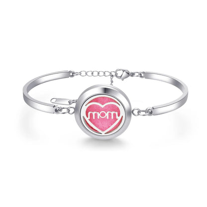 Aromatherapy Silver Stainless Steel Bracelet – Diffuser Jewelry for Men & Women
