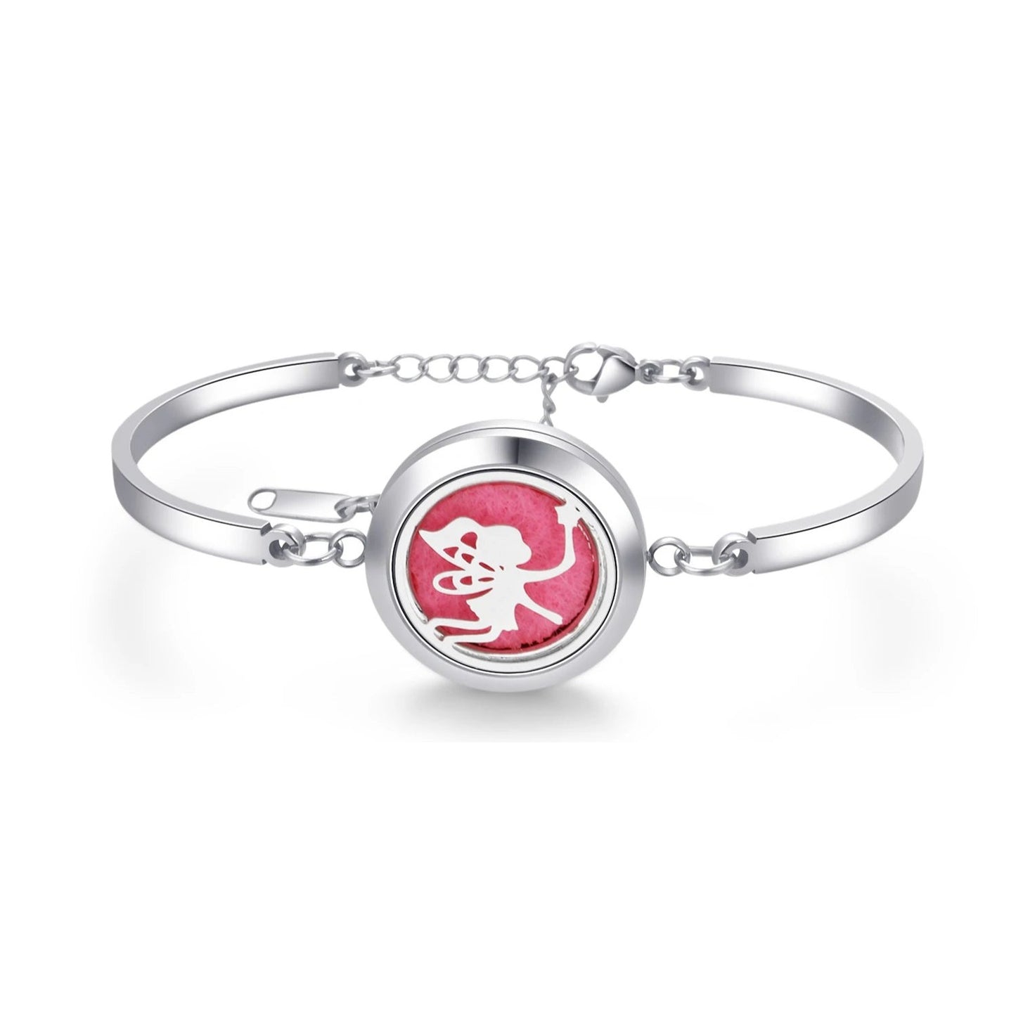 Aromatherapy Silver Stainless Steel Bracelet – Diffuser Jewelry for Men & Women