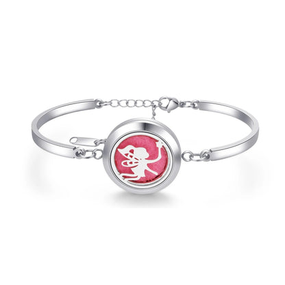 Aromatherapy Silver Stainless Steel Bracelet – Diffuser Jewelry for Men & Women