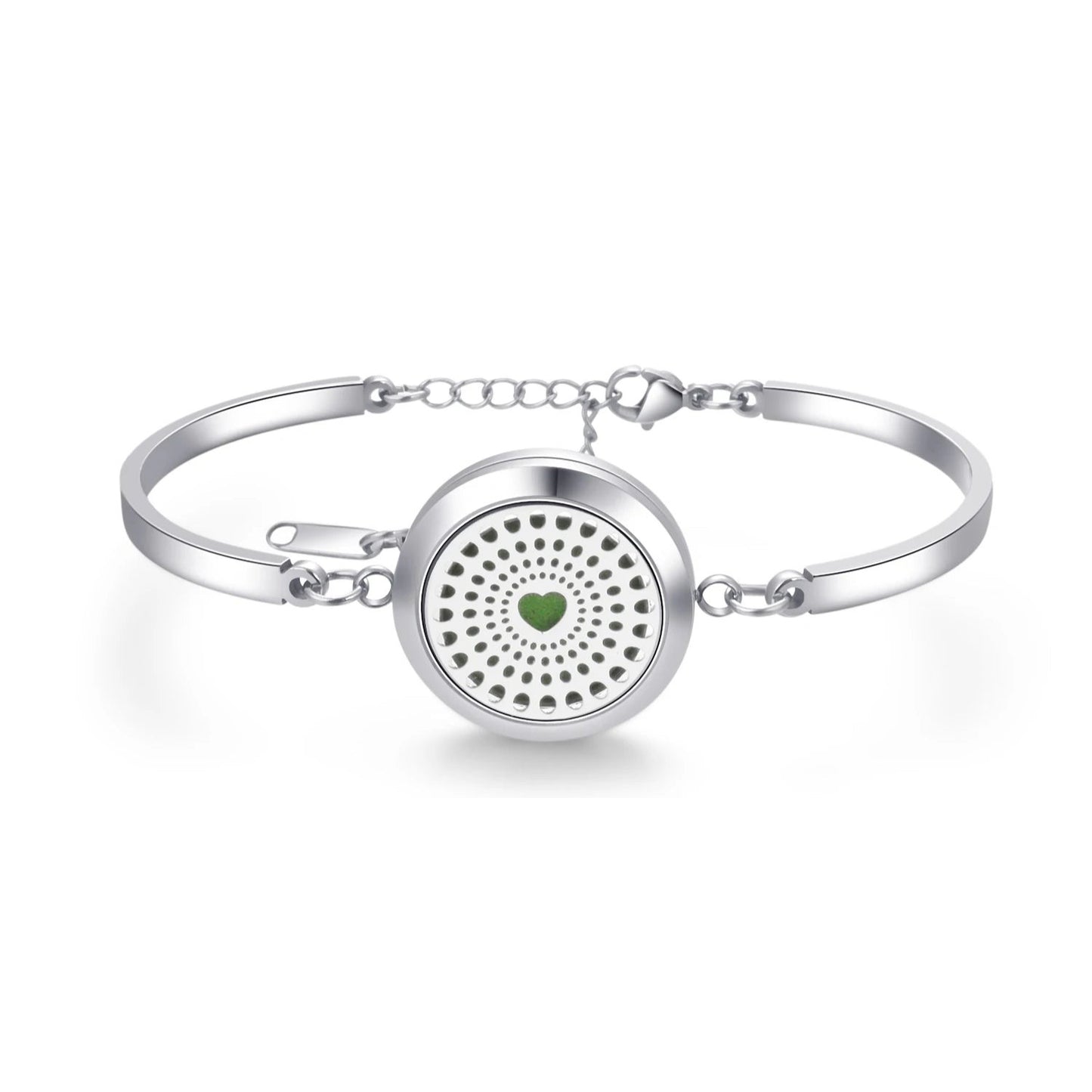 Aromatherapy Silver Stainless Steel Bracelet – Diffuser Jewelry for Men & Women