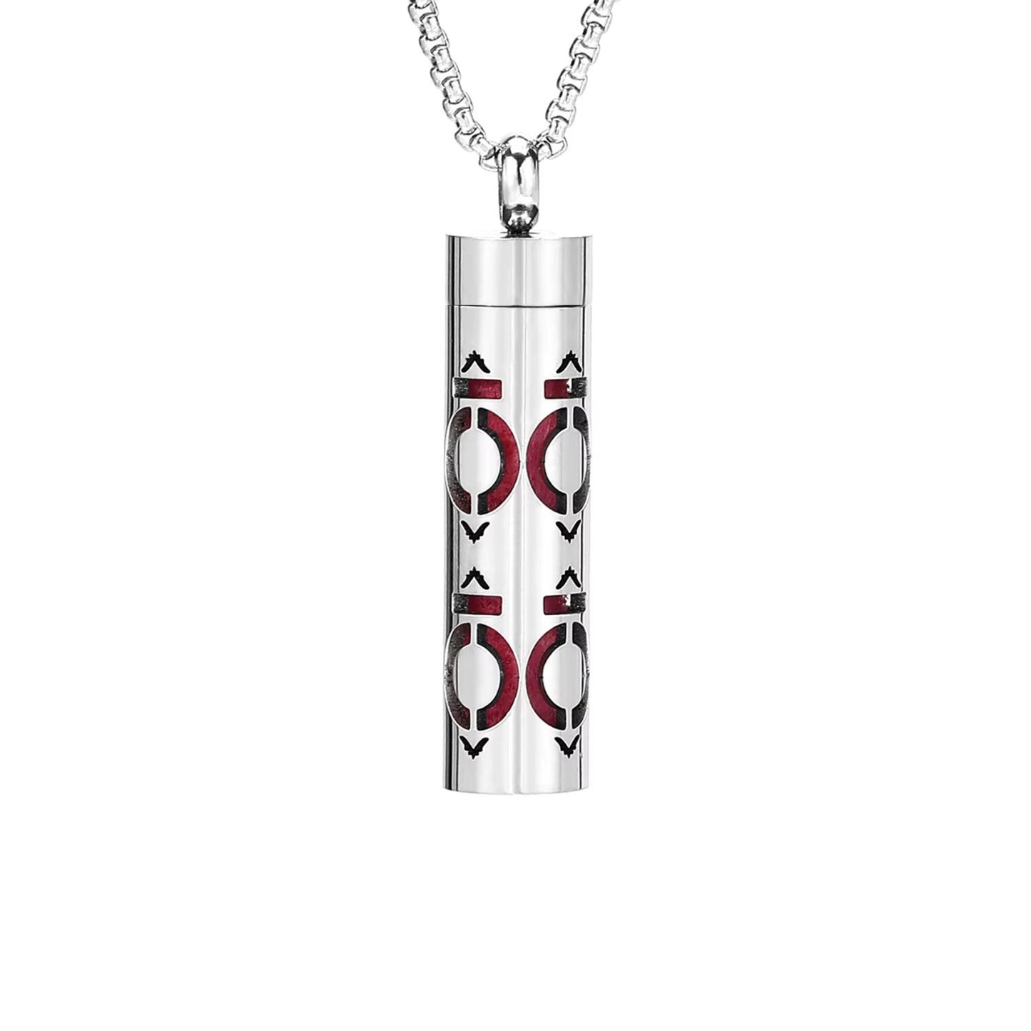 Aromatherapy Silver Stainless Steel Locket Necklace – Diffuser Jewelry for Men & Women