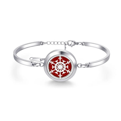 Aromatherapy Silver Stainless Steel Bracelet – Diffuser Jewelry for Men & Women