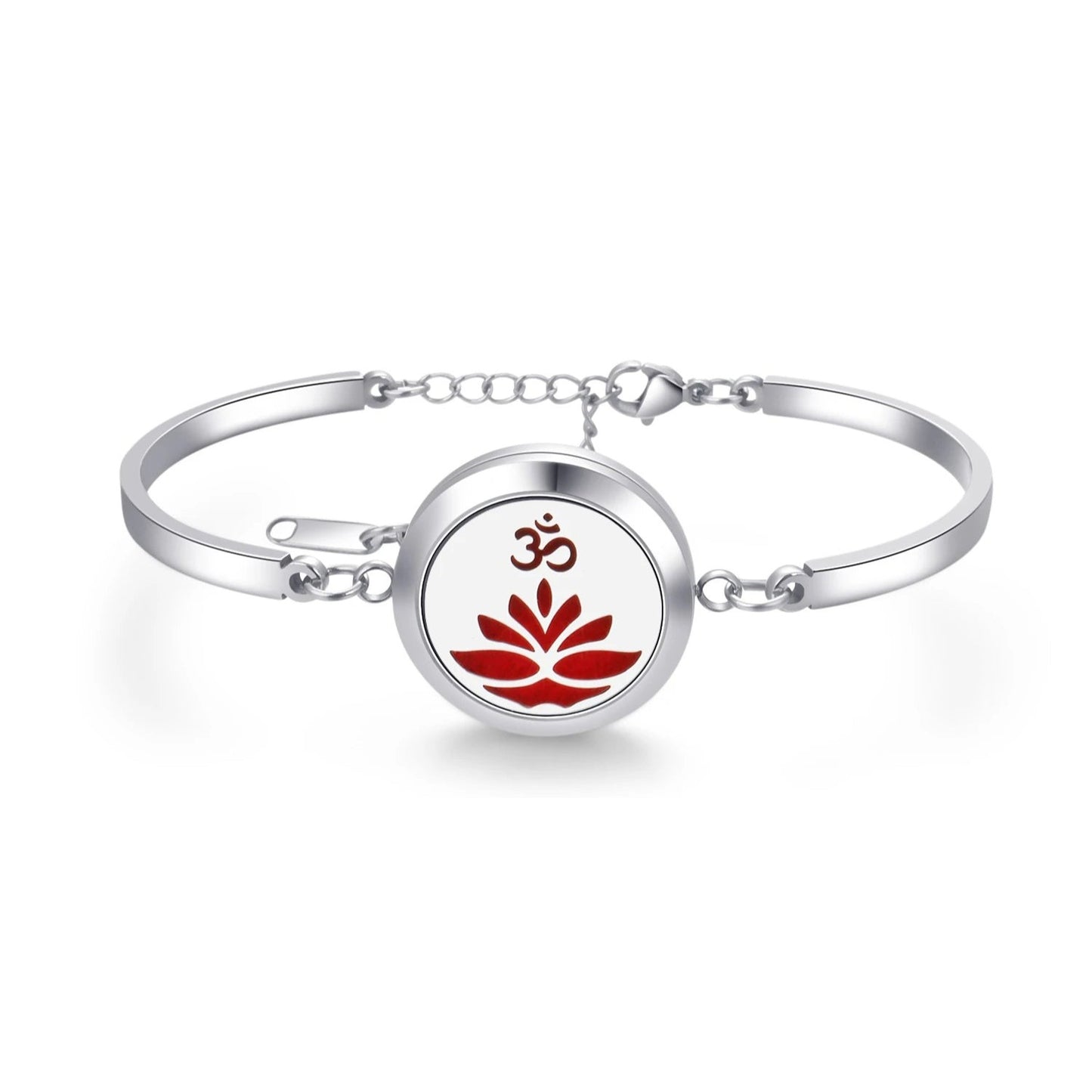 Aromatherapy Silver Stainless Steel Bracelet – Diffuser Jewelry for Men & Women