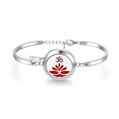 Aromatherapy Silver Stainless Steel Bracelet – Diffuser Jewelry for Men & Women