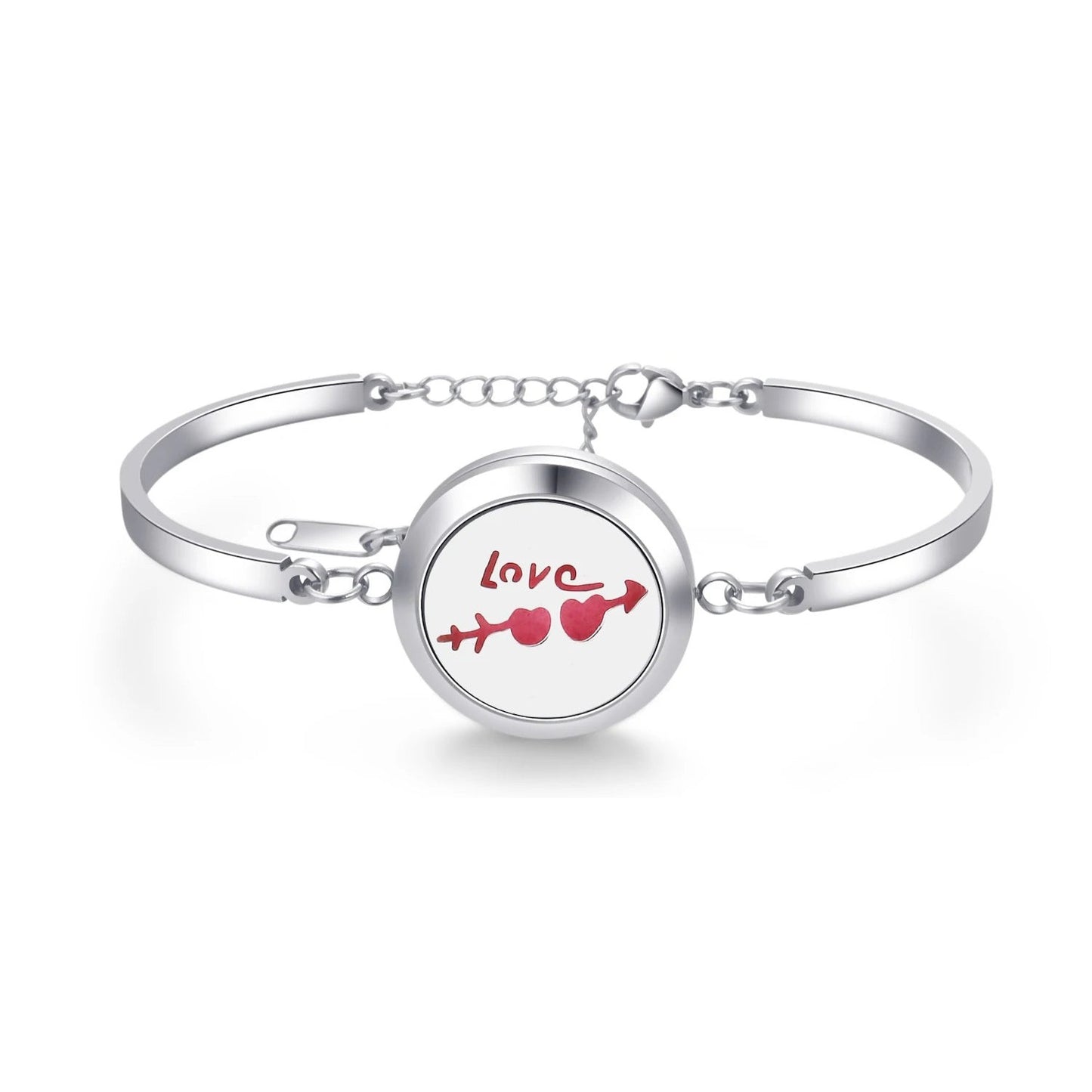 Aromatherapy Silver Stainless Steel Bracelet – Diffuser Jewelry for Men & Women