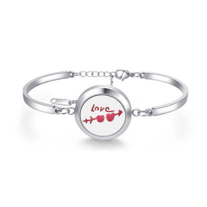 Aromatherapy Silver Stainless Steel Bracelet – Diffuser Jewelry for Men & Women