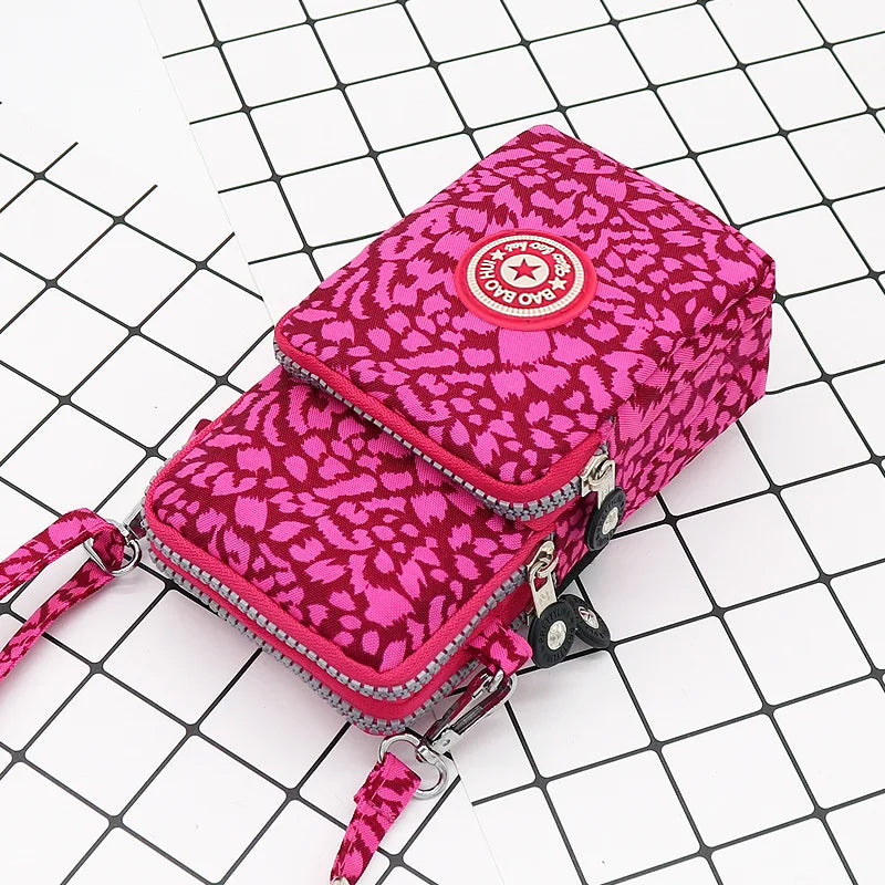 Artistic Canvas Phone Crossbody Bag – Women’s Small Urban Shoulder Pouch