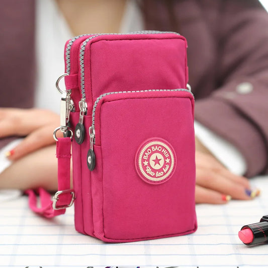 Minimalist Canvas Phone Crossbody Bag – Women’s Small Urban Shoulder Pouch