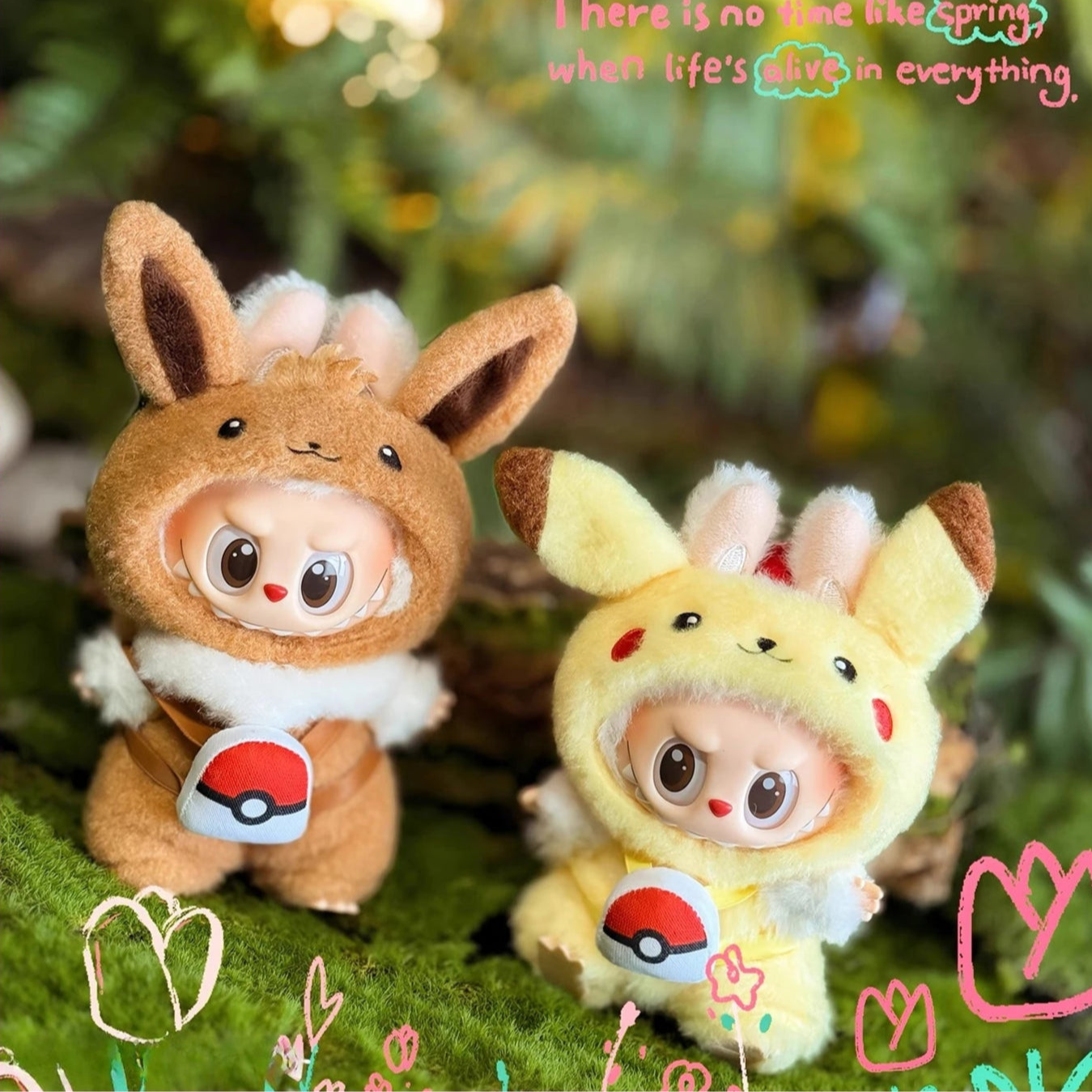 Labubu Doll Streetwear Couple Set 4 – Pokemon Costume for City Walk