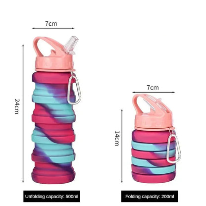 Foldable 500ml Silicone Water Bottle – Lightweight Hydration for Travel & Pokémon GO