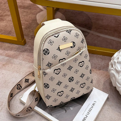 Streetwear Chest Bag for Women – Printed PU Leather Sling for City Walk