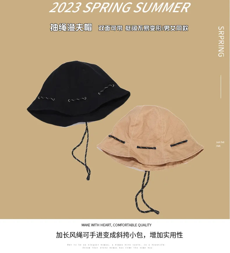 Unisex Single-Color Canvas Bucket Hat Convertible Pouch –  Essential for Travelers & Pokémon GO Players