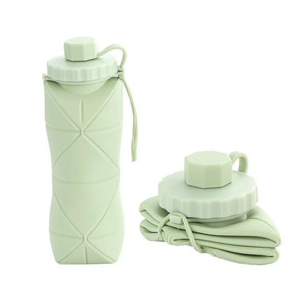 Foldable 600ml Silicone Water Bottle – Lightweight Hydration for Travel & Pokémon GO