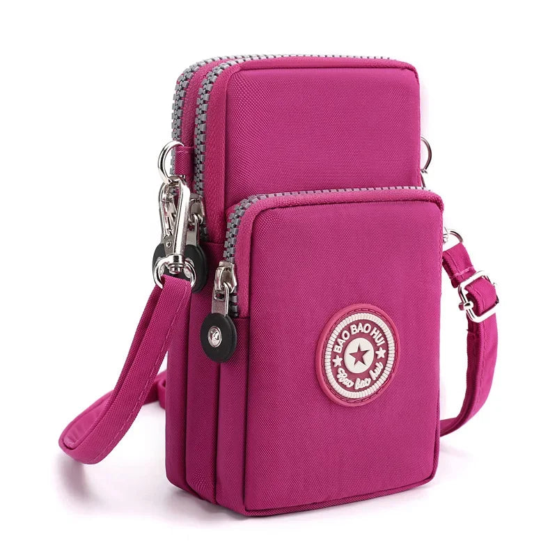 Minimalist Canvas Phone Crossbody Bag – Women’s Small Urban Shoulder Pouch