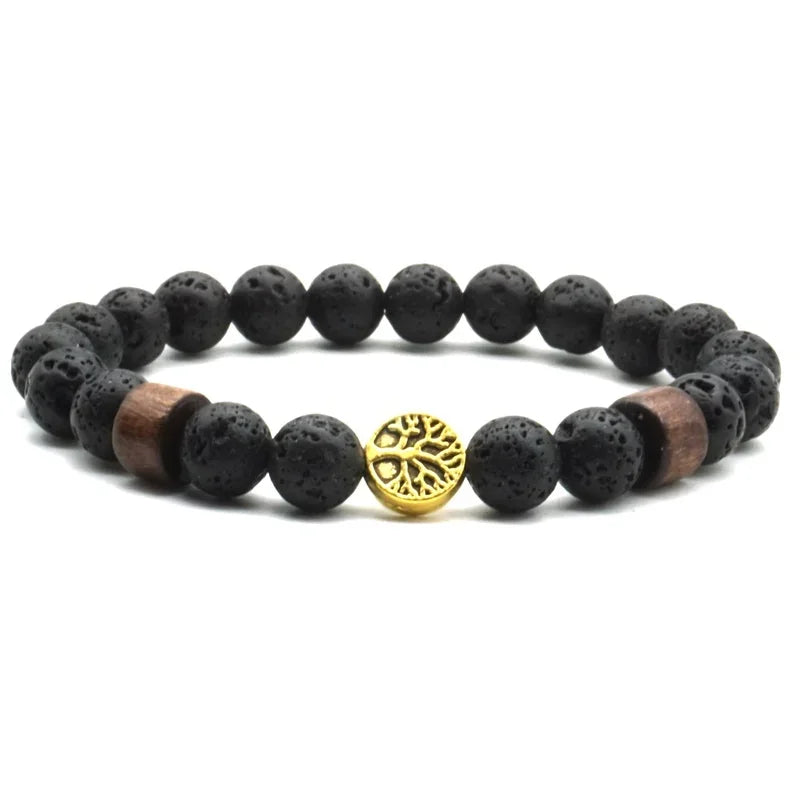 Aromatherapy Diffuser Bracelet – Handmade Lava Stone Beads