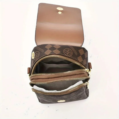 Streetwear PU Leather Crossbody Bag for Women – Waterproof Elegant Phone Pouch