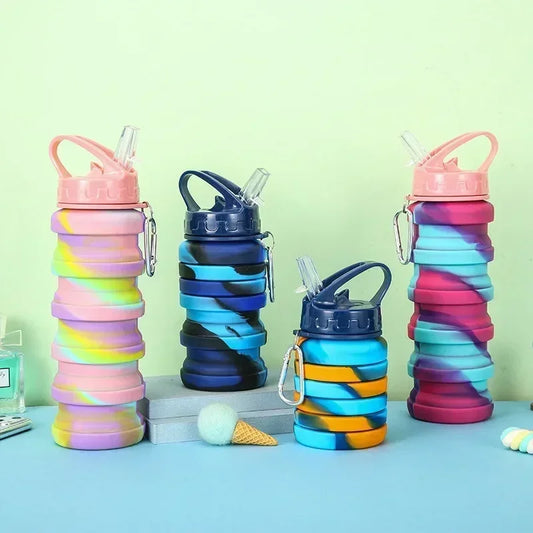 Foldable 500ml Silicone Water Bottle – Lightweight Hydration for Travel & Pokémon GO