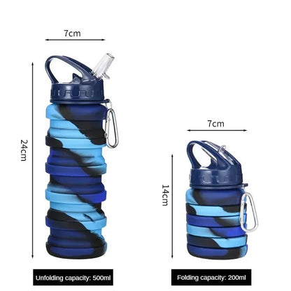 Foldable 500ml Silicone Water Bottle – Lightweight Hydration for Travel & Pokémon GO