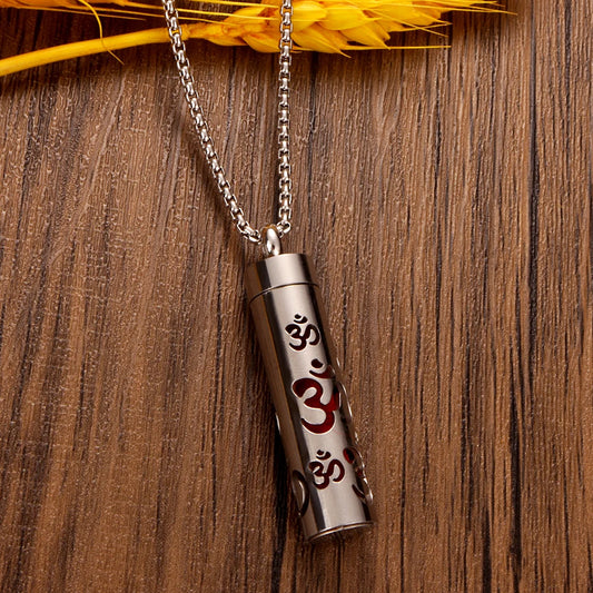 Aromatherapy Silver Stainless Steel Locket Necklace – Diffuser Jewelry for Men & Women