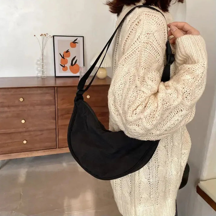Solid Color Half-Moon Crossbody Bag – Urban Everyday Carry