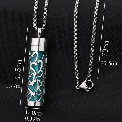 Aromatherapy Silver Stainless Steel Locket Necklace – Diffuser Jewelry for Men & Women