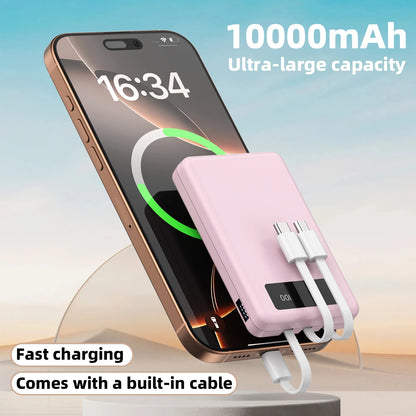 10000mAh Lightweight Power Bank – Compact 4-Port Charger for Pokémon GO Trainers
