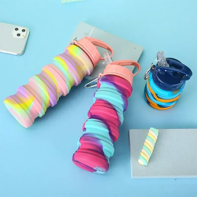 Foldable 500ml Silicone Water Bottle – Lightweight Hydration for Travel & Pokémon GO