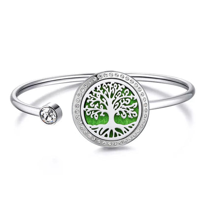 Snow 25Mm Magnet Aroma Locket Stainless Steel Essential Oils Aromatherapy Locket Bracelet Can Wiggle up and Down