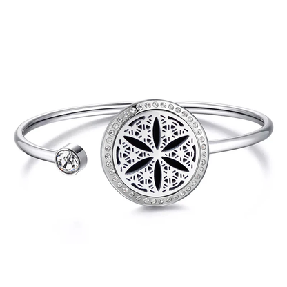 Aromatherapy Crystal Stainless Steel Bracelet – Diffuser Jewelry for Women