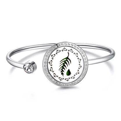 Aromatherapy Crystal Stainless Steel Bracelet – Diffuser Jewelry for Women